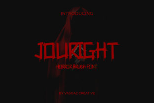 Jouright: A Brush Display Font for Horror Designs