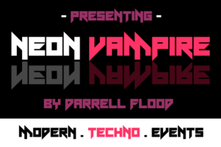 Neon Vampire: A Futuristic Font for Techno and Sci-Fi Themes