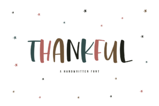 Thankful: A Handwritten Font for Creative Expression